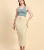 Biege Lycra Spandex Skirt Saree Shapewear Petticoat for Women