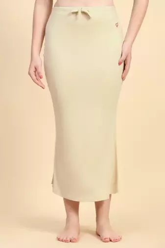 Trendmalls Biege Lycra Spandex Skirt Saree Shapewear Petticoat for Women