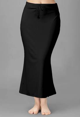 Trendmalls Black Lycra Spandex Skirt Saree Shapewear Petticoat for Women 1