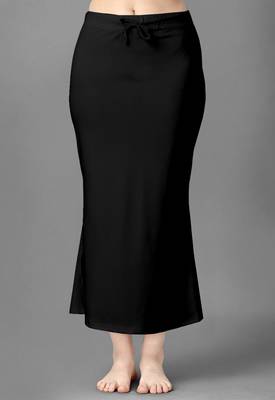 Trendmalls Black Lycra Spandex Skirt Saree Shapewear Petticoat for Women 5