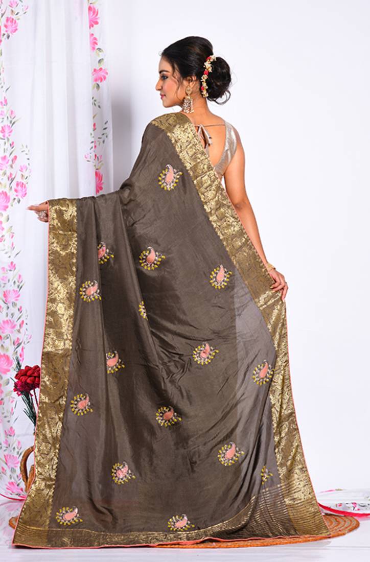 HEAVY EMBODIERY SAREE