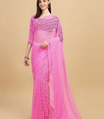 Baby Pink Rasal Net Saree 