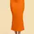 Trendmalls Orange Lycra Spandex Saree Shapewear Skirt Petticoat for Women