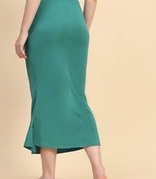 Green Lycra Spandex Saree Shapewear Skirt Petticoat for Women
