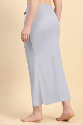 Trendmalls Grey Lycra Spandex Saree Shapewear Skirt Petticoat for Women