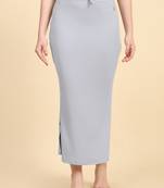 Grey Lycra Spandex Saree Shapewear Skirt Petticoat for Women