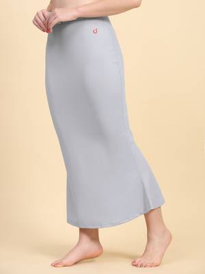 Trendmalls Grey Lycra Spandex Saree Shapewear Skirt Petticoat for Women 4