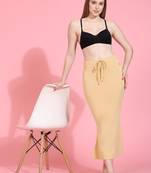 Cream Lycra Spandex Petticoat Skirts for Women Saree Shape Wear Dress