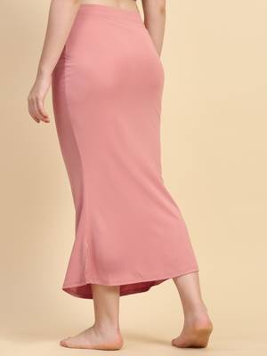 Trendmalls Pink Lycra Spandex Saree Shapewear Skirt Petticoat for Women 2