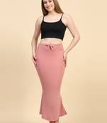 Pink Lycra Spandex Saree Shapewear Skirt Petticoat for Women