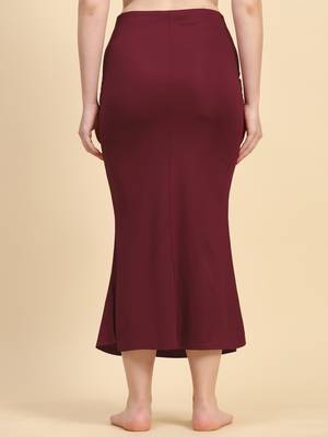 Trendmalls Maroon Lycra Spandex Saree Shapewear Skirt Petticoat for Women 2