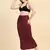 Trendmalls Maroon Lycra Spandex Saree Shapewear Skirt Petticoat for Women