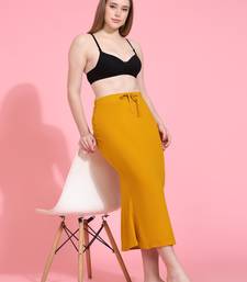 Trendmalls Orange Lycra Spandex Saree Shapewear Petticoat for Women
