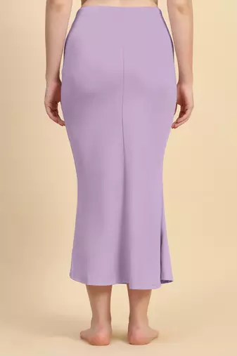 Trendmalls Women's Plain Purple Cotton Petticoat Skirts Saree Silhouette Shape Wear Dress