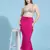 Trendmalls Pink Lycra Spandex Saree Shapewear Skirt Petticoat for Women