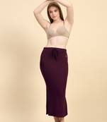 Wine Lycra Spandex Saree Shapewear Skirt Petticoat for Women