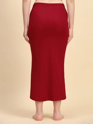 Trendmalls Red Lycra Spandex Saree Shapewear Skirt Petticoat for Women 2