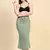 Trendmalls Green Lycra Spandex Saree Shapewear Skirt Petticoat for Women
