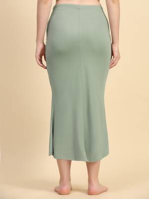 Trendmalls Green Lycra Spandex Saree Shapewear Skirt Petticoat for Women 2