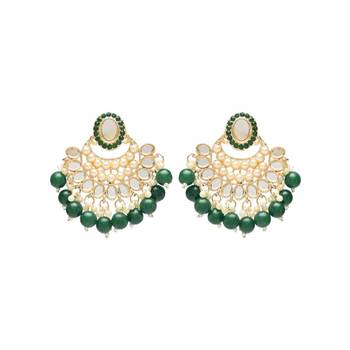 Gold Plated Traditional Kundan & Pearl Choker Necklace Chandbali Earring & Maang Tikka Ethnic Jewellery Set 4