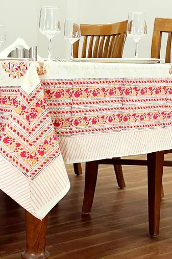 Handmade Table Cloth Block Print Napkins