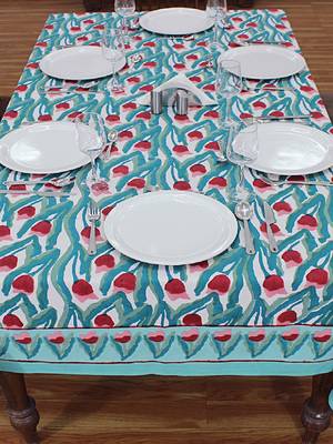 Handmade Table Cloth Block Print Napkins 1