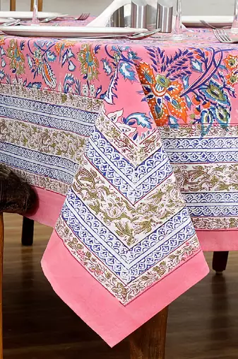 Handmade Table Cloth Block Print Napkins