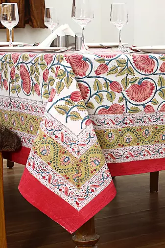 Handmade Table Cloth Block Print Napkins