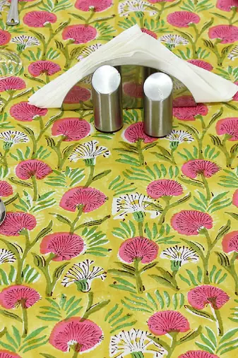 Handmade Table Cloth Block Print Napkins