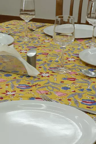Handmade Table Cloth Block Print Napkins