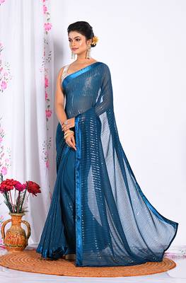 HEAVY EMBODIERY SAREE 3