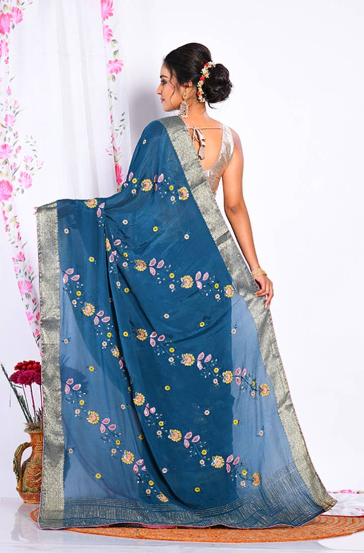 HEAVY EMBODIERY SAREE