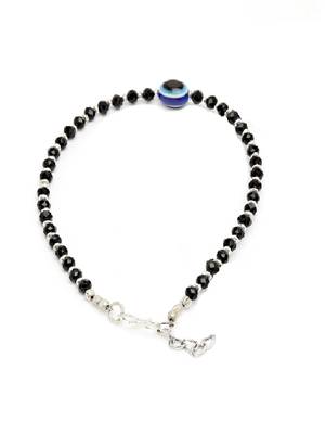 Sasha black and blue evil eye with black moti anklet for women/girls 3