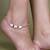 Sasha multi-color moti anklet with white sea shell for women/girls