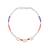 Sasha multi-color moti anklet with white sea shell for women/girls