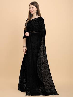 Black Rasal Net Saree  2