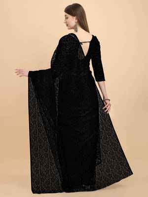 Black Rasal Net Saree  3