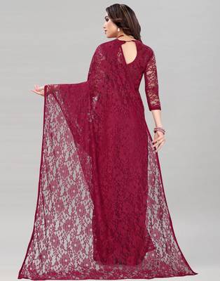 Maroona Rasal Net Saree  2