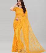 Yellwo Rasal Net Saree 