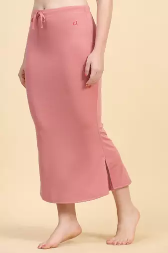 Trendmalls Peach Lycra Spandex Saree Shapewear Skirt Petticoat for Women