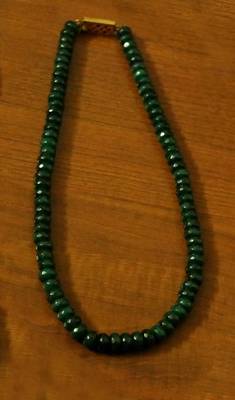Green Onyx Single Line Necklace 1