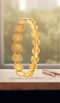 Magnificent Mahalaxmi Coin Gold Designer Bangles. 1