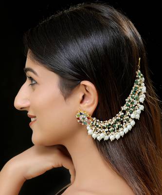 Green gold finish earchain 1