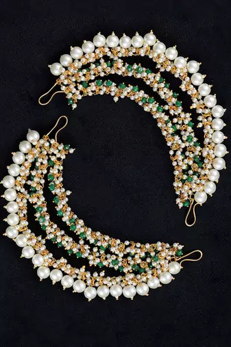Green gold finish earchain