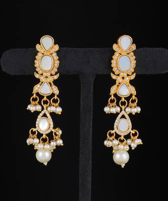White gold finish necklace set 3