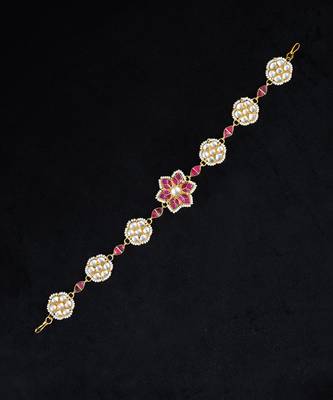 Red gold finsh kundan sheeshphool 2