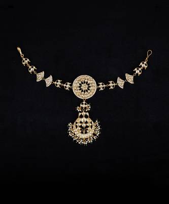 Gold finish kundan sheeshphool 2