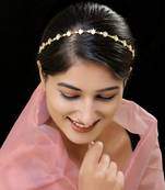 White gold finish mother of pearls sheeshphool