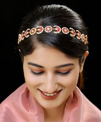Red gold finsh kundan sheeshphool 1