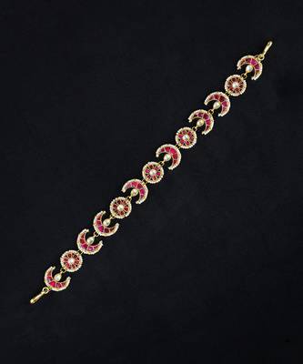 Red gold finsh kundan sheeshphool 2